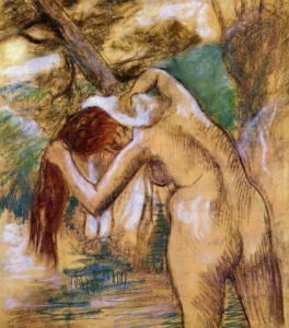 Edgar-Degas-Bather-by-the-Water-Oil-Painting